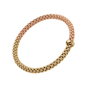 Gelbgold & Roségold, Armschmuck, FOPE Solo Flex'it Armband mit zweifarbigem Geflecht 01M06B2_BB_3_XGX_0XS