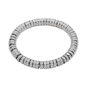 Weißgold, Armschmuck, FOPE Eka Flex'it Armband mit Diamantpavé, Ref: 62906BX_PB_B_XBX_00L