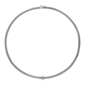 Weißgold, Halsschmuck, FOPE Solo Halskette mit schwarzen Diamanten 62306CX_BN_B_XBX_043