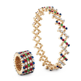 Roségold, Ringe, Serafino Consoli Serafino Multi-Size Ring und Armreif, Ref: S.RB 5FI4 RG WD BS R T MC