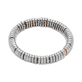 Roségold &amp;amp; Weißgold, Armschmuck, FOPE Eka Flex'it Armband mit Diamantpavé, Ref: 58102BX_PB_R_XBX_00S