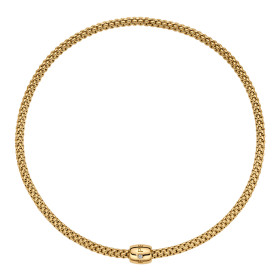 Gelbgold, Halsschmuck, FOPE Solo Flex'it Halskette mit dekorativem Verschluss 62606CX_BB_G_XXX_034