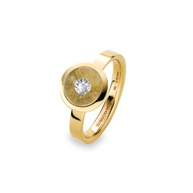 Gelbgold, Ringe, Schmuckwerk Glasklar Ring, Ref: DR687-GG-GK-60