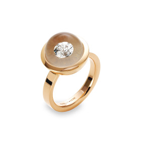 Rotgold, Ringe, Schmuckwerk Glasklar Ring, Ref: DR627-RG-GK-63