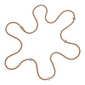 Weißgold, Halsschmuck, FOPE Prima Collier mit Diamanten 74508C4_BB_R_XBX_080