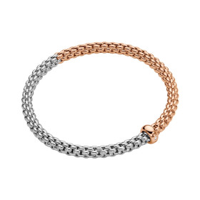 Roségold &amp;amp; Weißgold, Armschmuck, FOPE Solo Flex'it Armband, Ref: 01M06B2_BB_1_XRX_00L