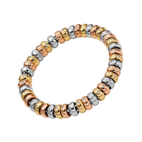 Gelbgold &amp;amp; Roségold &amp;amp; Weißgold, Armschmuck, FOPE Solo Flex'it Armband, Ref: 64006BX_BB_B_XXX_0XL
