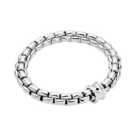 Weißgold, Armschmuck, FOPE Eka Flex'it Armband mit schwarzen Brillanten 01M11BX_BN_B_XBX_0XS