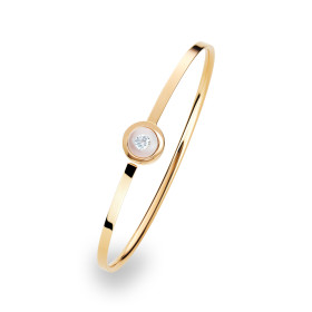 Rotgold, Armschmuck, Schmuckwerk Armspange Glasklar DA287-RG-GW