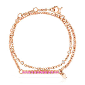 Roségold, Armschmuck, Cervera Barcelona Twisted Armband P856ZR/OR