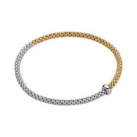 Gelbgold &amp;amp; Weißgold, Armschmuck, FOPE Prima Flex’it Armband, Ref: 01M08B2_BB_2_XBX_00L