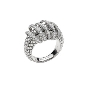 Weißgold, Ringe, FOPE Solo Ring mit Diamanten ausgefaßt 65106AX_PB_B_XBX_140