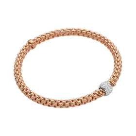 Roségold, Armschmuck, FOPE Eka Flex'it Armband mit Diamantpavé, Ref: 63406BX_PB_R_XBX_00S