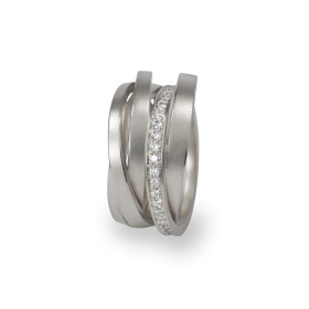 Platin, Ringe, Schmuckwerk Saturn Ring, Ref: SR125-PT-59