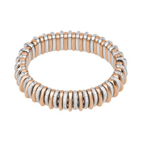 Roségold &amp;amp; Weißgold, Armschmuck, FOPE Panorama Flex'it Armband, Ref: 58904BX_BB_B_RBX_00M