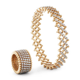 Roségold, Ringe, Serafino Consoli Brevetto Multi-Size Ring und Armband S.RB 7M2 RG WD