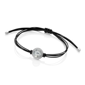 Weißgold, Armschmuck, Schmuckwerk Textilband Glasklar DA196-WG-GK-9