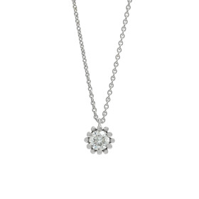 Platin, Halsschmuck, Schmuckwerk Alpen Anhänger mit Halskette FH114-PT