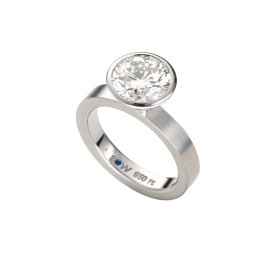 Platin, Ringe, Schmuckwerk Alpen Solitärring, Ref: GT534-PT-61
