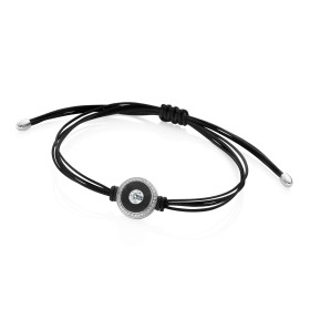 Weißgold, Armschmuck, Schmuckwerk Textilband Glasklar DA196-WG-GS-9