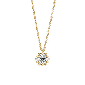 Gelbgold, Halsschmuck, Schmuckwerk Alpen Anhänger mit Halskette FH134-GG