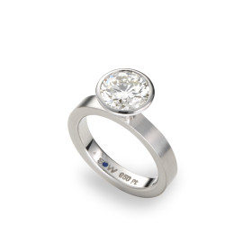 Platin, Ringe, Schmuckwerk Alpen Solitärring, Ref: GT524-PT-55