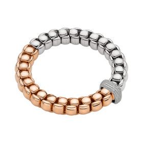 Roségold &amp;amp; Weißgold, Armschmuck, FOPE Eka Flex'it Armband mit Diamantpavé, Ref: 52107B2_PB_1_XBX_0XL