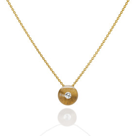 Gelbgold, Halsschmuck, Schmuckwerk Halskette Glasklar DH807-GG-GG