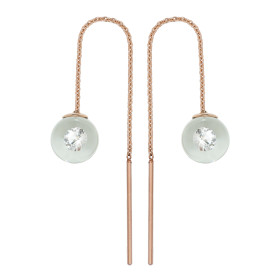 Rotgold, Ohrringe, Schmuckwerk Glasklar Ohrhänger DO987-RG-GK