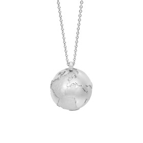 Weißgold, Halsschmuck, Schmuckwerk Anhänger Meine Welt mit Halskette OH170-WG