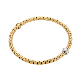 Weißgold, Armschmuck, FOPE Eka Flex'it Armband mit Diamanten in Rautenfassung 73101BX_BB_G_XBX_0XS