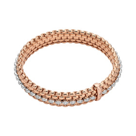 Roségold, Armschmuck, FOPE Eka Flex'it Armband mit Diamantpavé, Ref: 58504BX_PB_R_RBX_00M