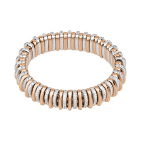 Roségold &amp;amp; Weißgold, Armschmuck, FOPE Panorama Flex'it Armband, Ref: 58904BX_BB_R_RBX_00S