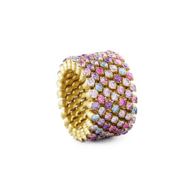 Gelbgold, Ringe, Serafino Consoli Brevetto Multi-Size Ring, Ref: RMS 7F2 YG VS MIX