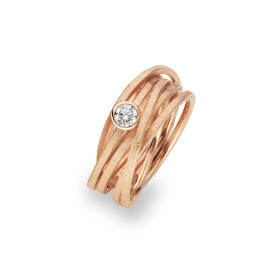 Rotgold, Ringe, Schmuckwerk Saturn Ring, Ref: SR554-RG-56