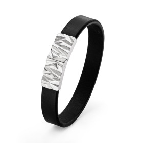 Weißgold, Armschmuck, Schmuckwerk Alpen Lederarmband, Ref: GA1100-WG