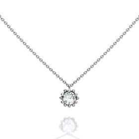 Platin, Halsschmuck, Schmuckwerk Alpen Anhänger mit Halskette FH124-PT