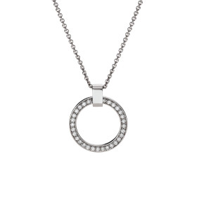         Weißgold, Halsschmuck, Schmuckwerk Anhänger Saturn mit Halskette SH505-WG