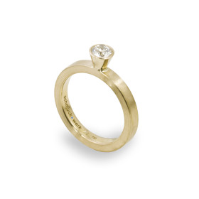 Gelbgold, Ringe, Schmuckwerk Alpen Solitärring, Ref: GT424-GG-64
