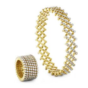 Gelbgold, Ringe, Serafino Consoli Serafino Multi-Size Ring und Armreif, Ref: S.RB 7F2 YG WD