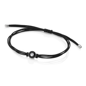 Weißgold, Armschmuck, Schmuckwerk Textilband Glasklar  DA177-WG-GS-9