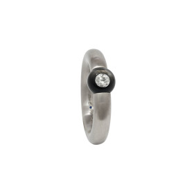 Edelstahl, Ringe, Schmuckwerk Glasklar Ring, Ref: DR157-ST-GS-59