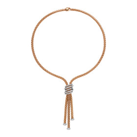 Roségold, Halsschmuck, FOPE Solo Halskette mit Diamanten 65106CX_PB_R_RRR_043