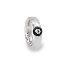 Edelstahl, Ringe, Schmuckwerk Glasklar Ring, Ref: DR757-ST-GS-52