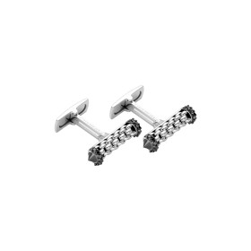 FOPE Solo Manschettenknöpfe mit schwarzen Diamanten 00506GX_BN_B_X1X_000