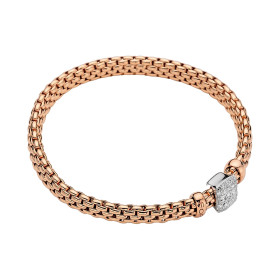 Roségold, Armschmuck, FOPE Eka Flex'it Armband mit Diamantpavé, Ref: 56102BX_PB_R_XBX_0XL