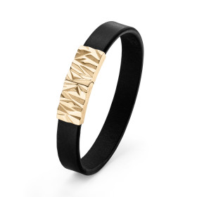Gelbgold, Armschmuck, Schmuckwerk Alpen Lederarmband, Ref: GA1100-GG