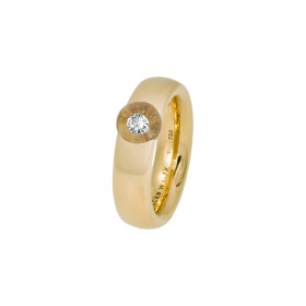 Gelbgold, Ringe, Schmuckwerk Glasklar Ring, Ref: DR767-GG-GG-49