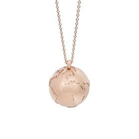 Rotgold, Halsschmuck, Schmuckwerk Anhänger Meine Welt mit Halskette OH170-RG