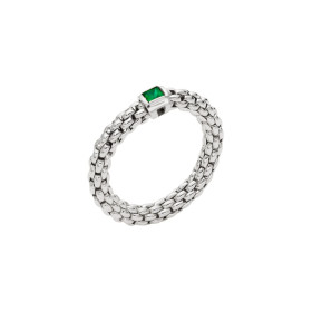 Weißgold, Ringe, FOPE Souls Flex'it Ring mit Smaragd 09E08AX_B6_B_XBX_0XS